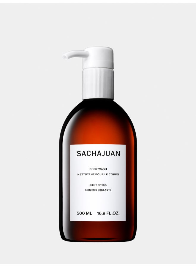 Sachajuan Body Wash Shiny Citrus 500ml – Refreshing Cleansing for Dull Skin, Citrus Oils & Sea Minerals, Invigorating Wash for Skin Fatigue Relief 500ml - Image 1