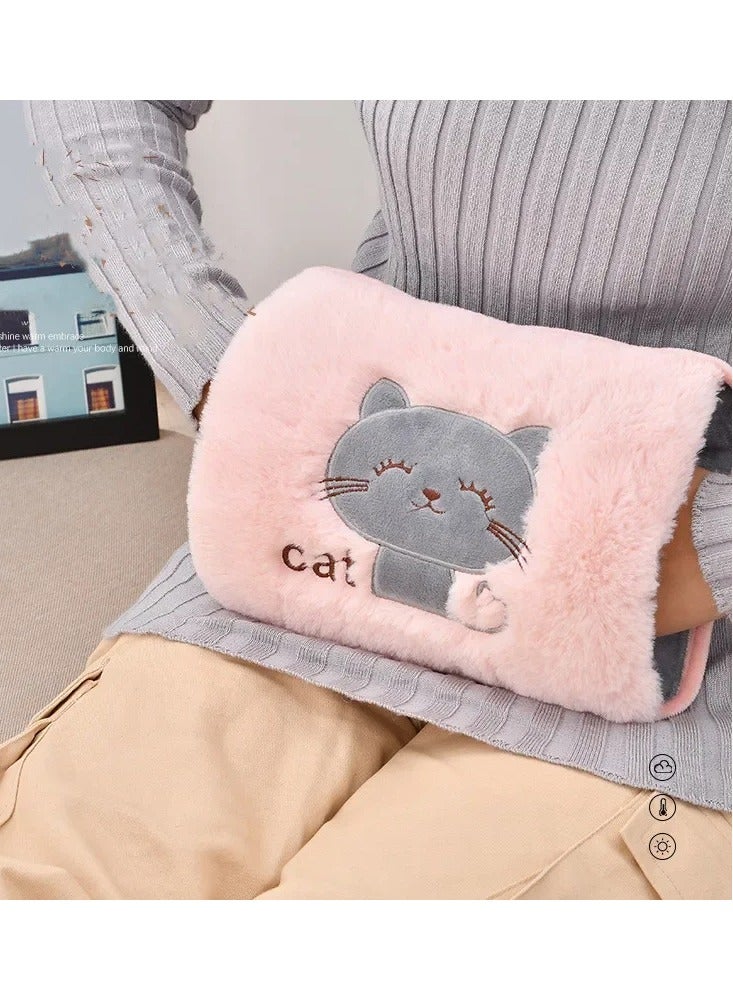 وسادة تدفئة كهربائية محمولة لليدين والقدمين بأشكال كرتونية، وسادة تدفئة كهربائية وقربة ماء للتدفئة وتخفيف الألم لجميع أجزاء الجسم - Image 3