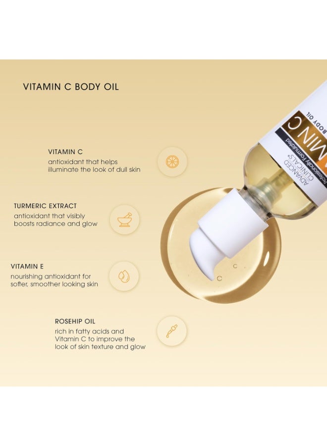 Advanced Clinicals Vitamin C Body Oil Skin Care Moisturizer WVitamin E Turmeric Nourishing Brightening Hydrating Body Oil To Improve Look Of Dark Spots Dry Skin Stretch Marks 38 Fl Oz - Image 4