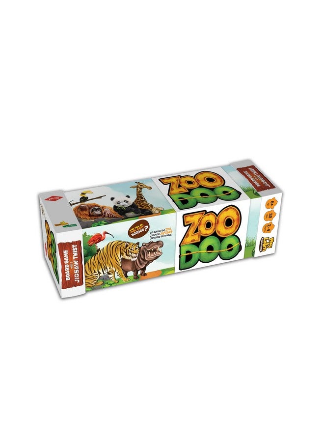 كادو لعبة لوحية Zoodoo مع أحجية الصور المقطوعة، لعبة لوحية ممتعة للأطفال والمراهقين والبالغين والعائلة، للأعمار من 6 سنوات فما فوق، من 2 إلى 4 لاعبين، متوسط وقت اللعب 30 دقيقة، صنع في الهند، متعدد الألوان - Image 1