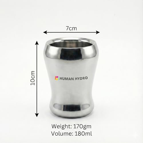Human Hydro Stainless Steel Mugs – Set of 6 (240 ml Each) | Tea Cups for Family | Rust-Free Coffee Mugs, Spill-Proof Rim, Durable & Hygienic - Image 2