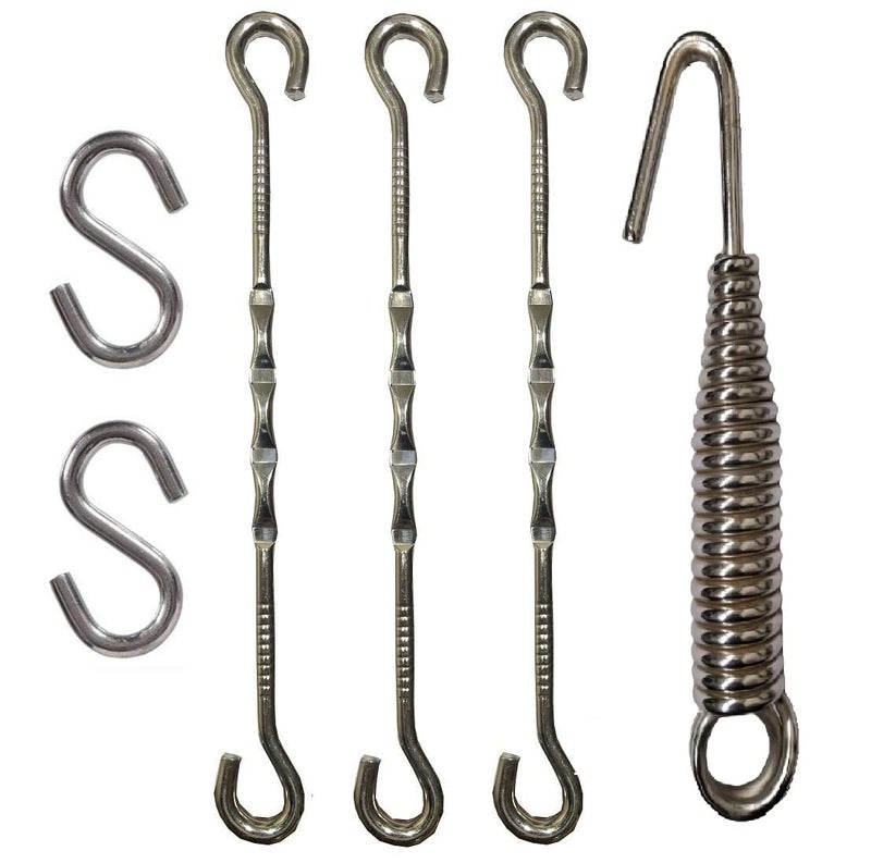 kaushalendra Premium Metal Hammock Chain Link Kit - Swing Hammock Spring Hook Set, 120 Kg Capacity (Silver) - Image 1