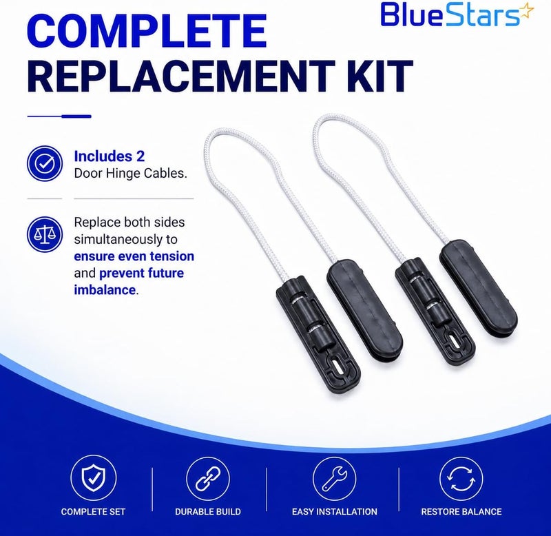 BlueStars 4933DD3001B Dishwasher Door Hinge Cable Assembly Replacement Parts - Compatible for LG Dishwashers - Replaces 4933DD3001A PS3524406 AP4511304 - Pack of 2 - Image 5
