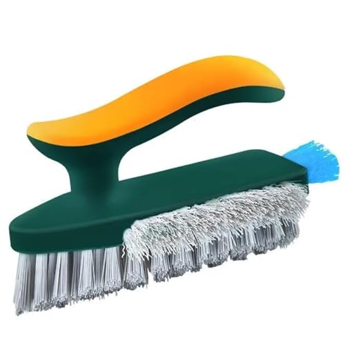Solitude Grout Cleaner Brush 4 in 1 with Squeegee,Bathroom Cleaning Brushes,V-Shape Gap Scrub Brush Crevice Cleaning Brush Tools, Scrubbing Floor Brush for Corner, Window, Sink, Kitchen - Image 2