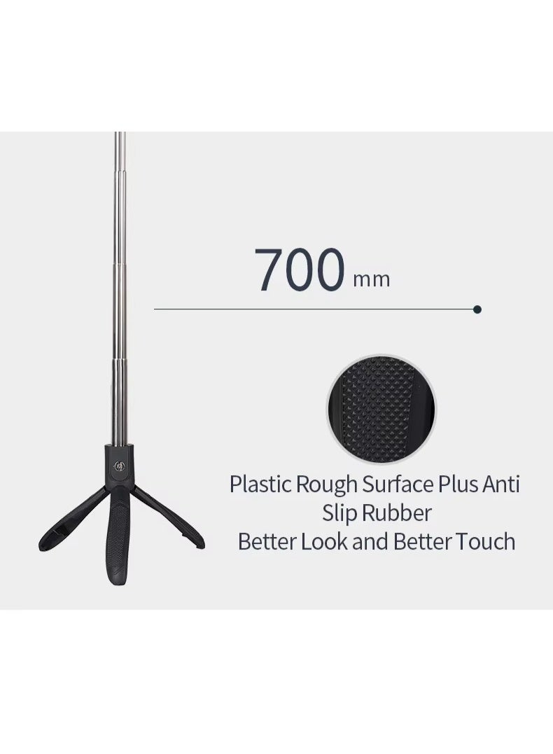 Bluetooth Selfie Stick With Integrated-Style Tripod 360Rotation and Embedded Remote Control for Universal Phone - Image 4