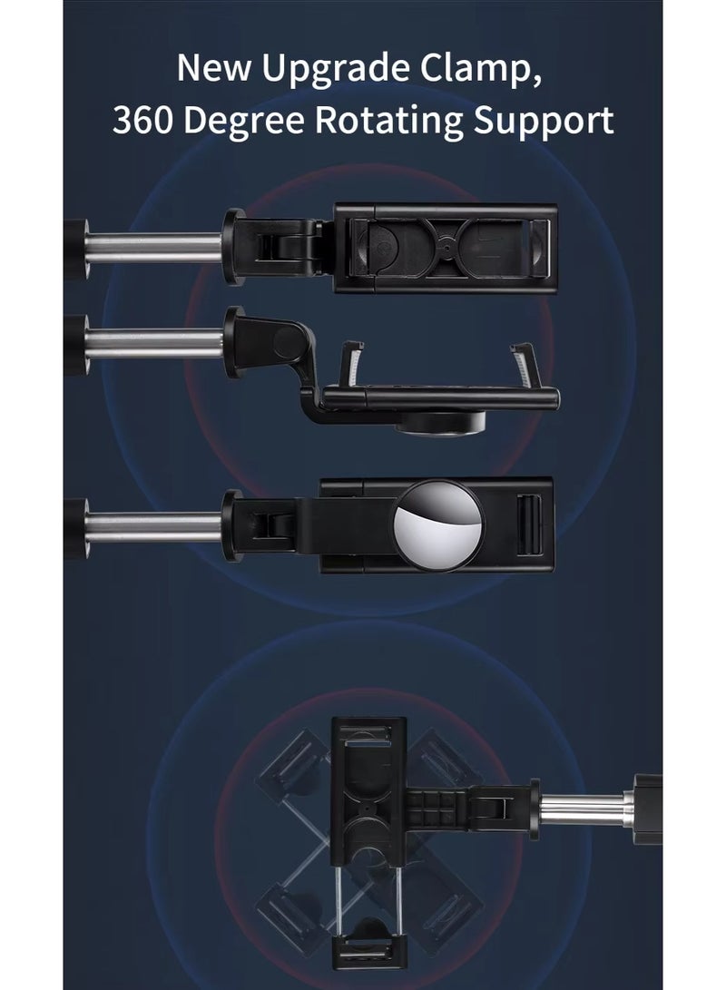 Bluetooth Selfie Stick With Integrated-Style Tripod 360Rotation and Embedded Remote Control for Universal Phone - Image 2