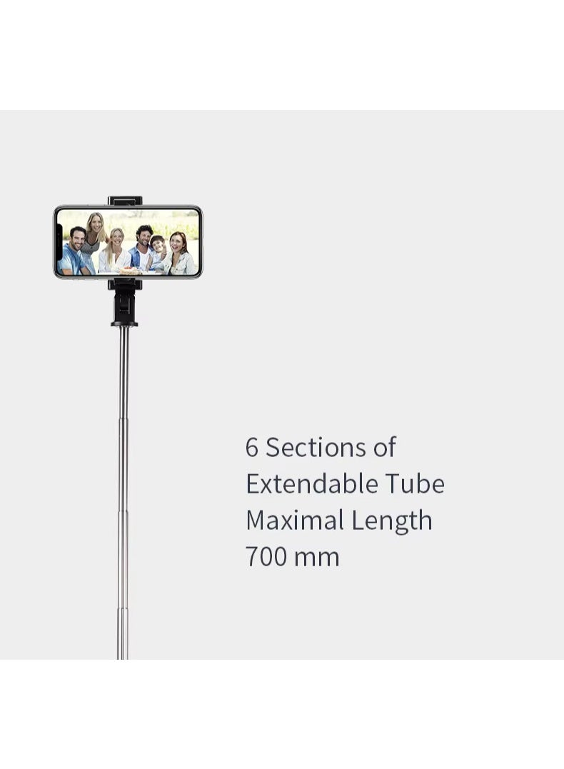 Bluetooth Selfie Stick With Integrated-Style Tripod 360Rotation and Embedded Remote Control for Universal Phone - Image 3