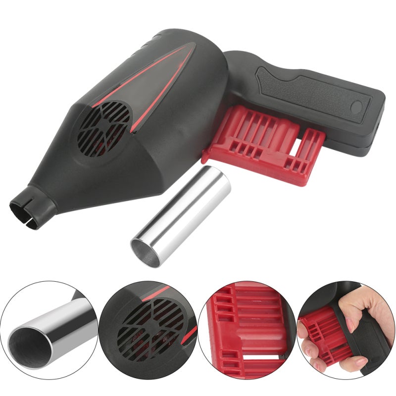 Portable BBQ Fan: 2-In-1 Premium Plastic Stainless Steel, Fire Quick Start - Manual Energy Saving, Compact Outdoor Camping Tool for Barbecue Picnic Grill - Image 5