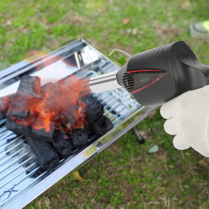 Portable BBQ Fan: 2-In-1 Premium Plastic Stainless Steel, Fire Quick Start - Manual Energy Saving, Compact Outdoor Camping Tool for Barbecue Picnic Grill - Image 2