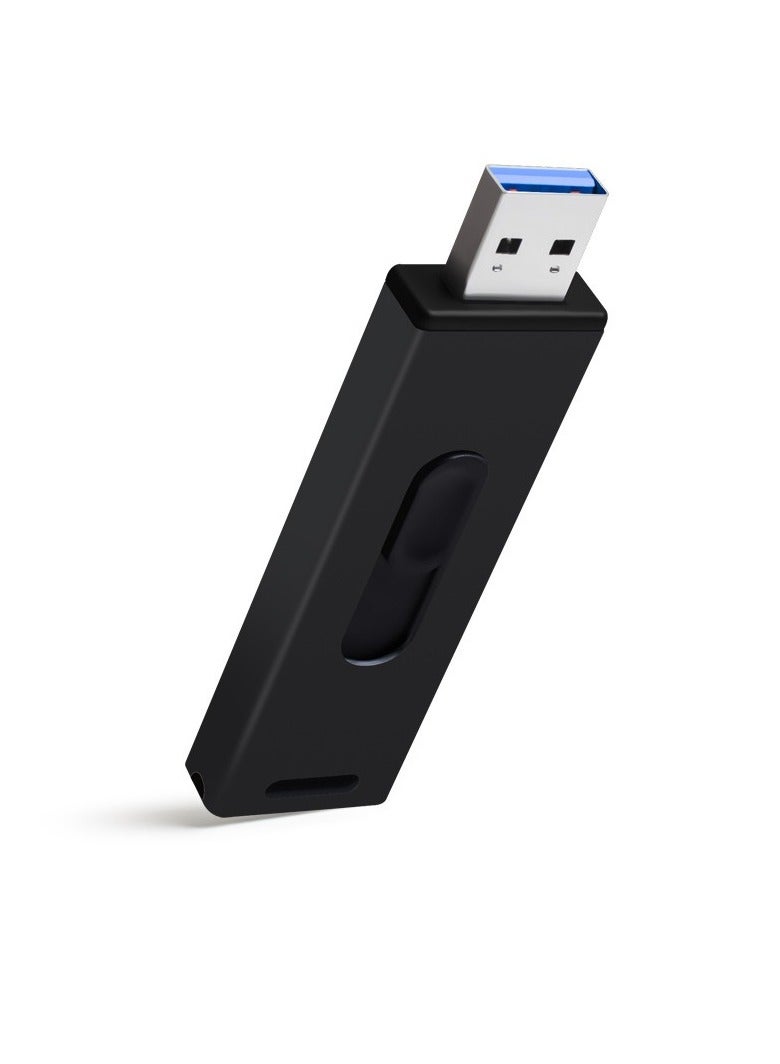 USB Flash Drive, Waterproof High Speed USB Metal Thumb Drive, Lightweight And Portable Fast Data Transfer Solid State Flash Drive For Computer Laptop, (1pc, Black, 512GB) - Image 1