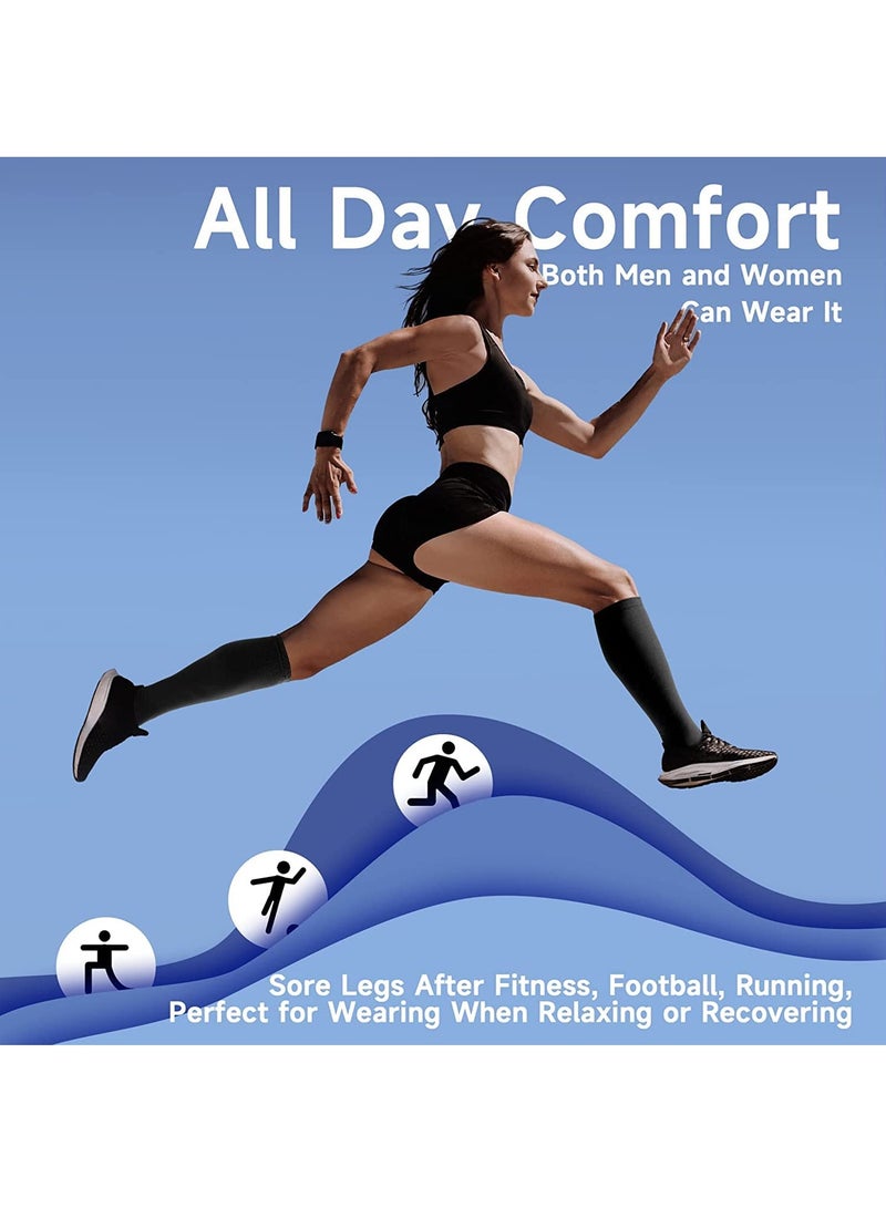 2 Pairs Compression Socks Open Toe Compression Stockings Knee High Socks with Zipper Compression Pantyhose 15-20mmHg for Improves Blood Circulation Prevents Leg Swelling (Beige) - Image 2