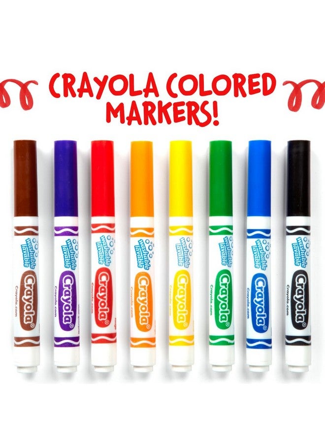 Crayola 12 Count Washable Bulk Markers, Red - Image 5