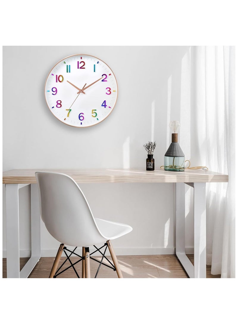 YelaJoy Wall Clocks Battery Operated,12 inch Silent Non Ticking Modern Wall Clock for Nursery Kids Room Living Room Bedroom Kitchen Office Classroom Decor  - Image 4