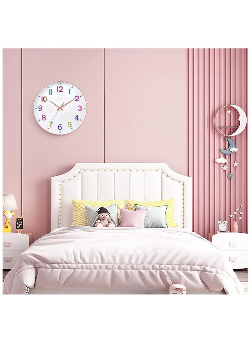 YelaJoy Wall Clocks Battery Operated,12 inch Silent Non Ticking Modern Wall Clock for Nursery Kids Room Living Room Bedroom Kitchen Office Classroom Decor  - Image 5