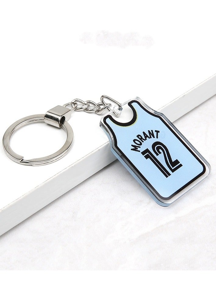Generic NBA Jersey Keychain Kobe James Basketball Star Jordan Acrylic Keychain Wholesale Backpack Pendant