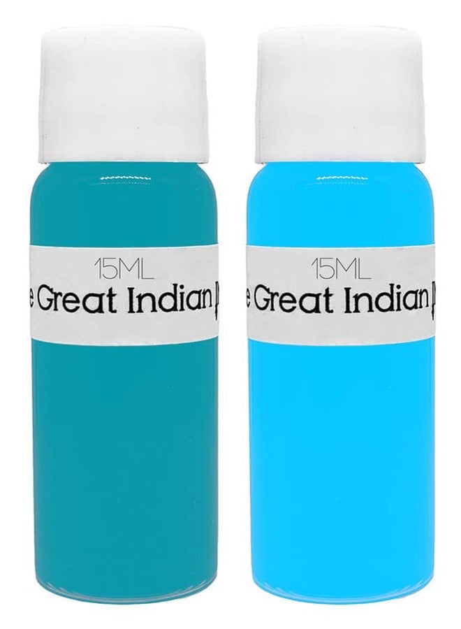 Syahi - The Great Indian Ink - Fountain Pen, Calligraphy, Drawing, Doodle, V5, V7, Trimax Ink - Turquoise Blue, Sky Blue - Image 1