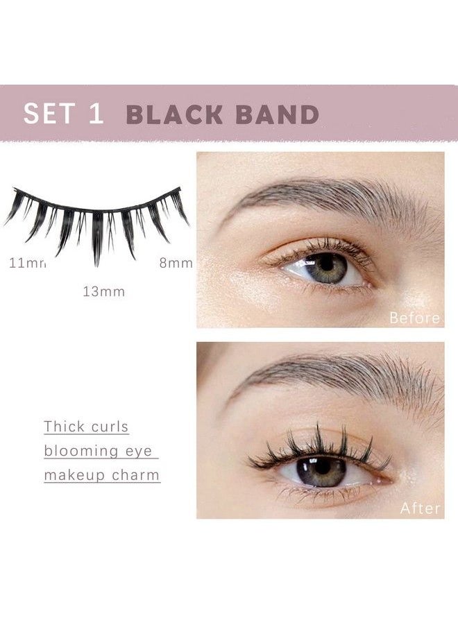 HOSAILY 10 Pairs Manga Lashes Japanese Style Natural Look Lash With Clear Band Natural Short 3D Cosplay Makeup Eyelashes(2 Styles) Black 1 Ounce (Pack Of 1)  - Image 5