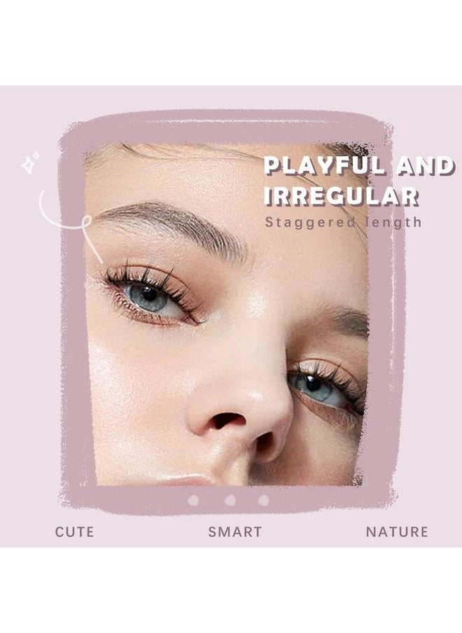 HOSAILY 10 Pairs Manga Lashes Japanese Style Natural Look Lash With Clear Band Natural Short 3D Cosplay Makeup Eyelashes(2 Styles) Black 1 Ounce (Pack Of 1)  - Image 3