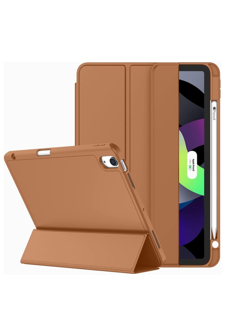 vesus ELTRAZONE Premium Smart Case for iPad Air 6th Gen 11-Inch (2024), 5th Gen & 4th Gen 10.9-Inch (2022/2020) - Supports Touch ID, Auto Wake/Sleep, Brown - Image 1