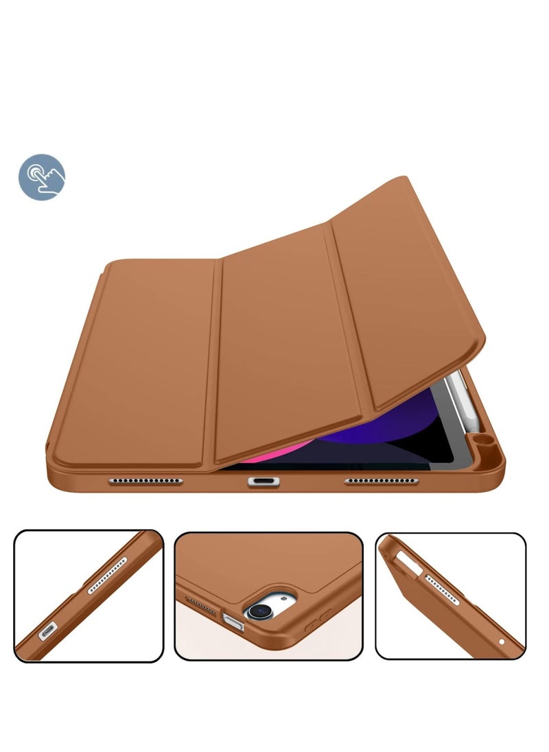 vesus ELTRAZONE Premium Smart Case for iPad Air 6th Gen 11-Inch (2024), 5th Gen & 4th Gen 10.9-Inch (2022/2020) - Supports Touch ID, Auto Wake/Sleep, Brown - Image 4