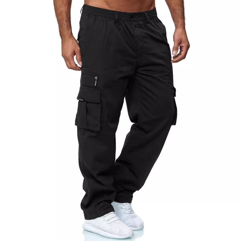 Men'S Casual Multi-Pocket Loose Straight Cargo Pants Fashion Trendy Versatile Casual Pants - Image 5