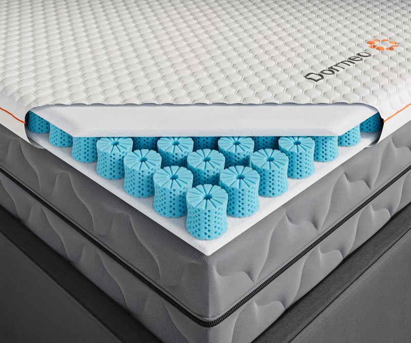 Dormeo Dormeo Premium Full Size Cooling Mattress Topper  3Inch 3Zone Octaspring Technology for Optimal Back Support AntiSlip Bottom 