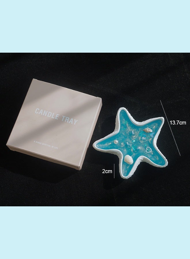 فيانسر شموع مصنوعة يدويًا على شكل نجم البحر معطّرة للمنزل تدوم 11 ساعة عطر علاج عطري هدية شمع صويا طبيعي لتخفيف التوتر فاخرة للزفاف للحمام عيد ميلاد يوغا ذكرى سنوية - Image 3