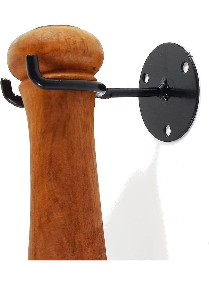 بيوينتي حامل مضارب بيسبول تذكاري مكون من 4 قطع - حامل مضرب قوي متعدد الأغراض - خطافات مضارب لمضارب البيسبول والكرة اللينة - حامل رف يُعلق على الحائط - Image 2