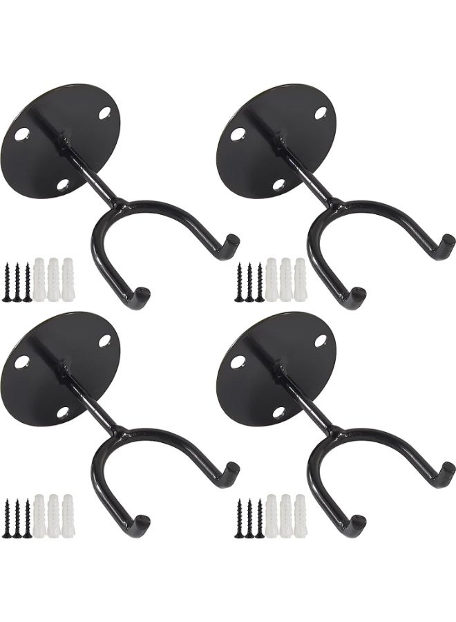 بيوينتي حامل مضارب بيسبول تذكاري مكون من 4 قطع - حامل مضرب قوي متعدد الأغراض - خطافات مضارب لمضارب البيسبول والكرة اللينة - حامل رف يُعلق على الحائط - Image 1