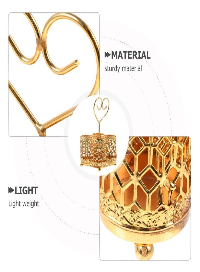 هيموتون وعاء أدوات مائدة معدني من هيموتون، حامل أدوات مائدة ذهبي، حامل أدوات مائدة معدني دوار، منظم أدوات مائدة فضية، حامل أدوات مائدة، سلة تخزين أدوات المائدة (شوكة، ملعقة، شوكة) للطاولات والبوفيهات والنزهات - Image 4