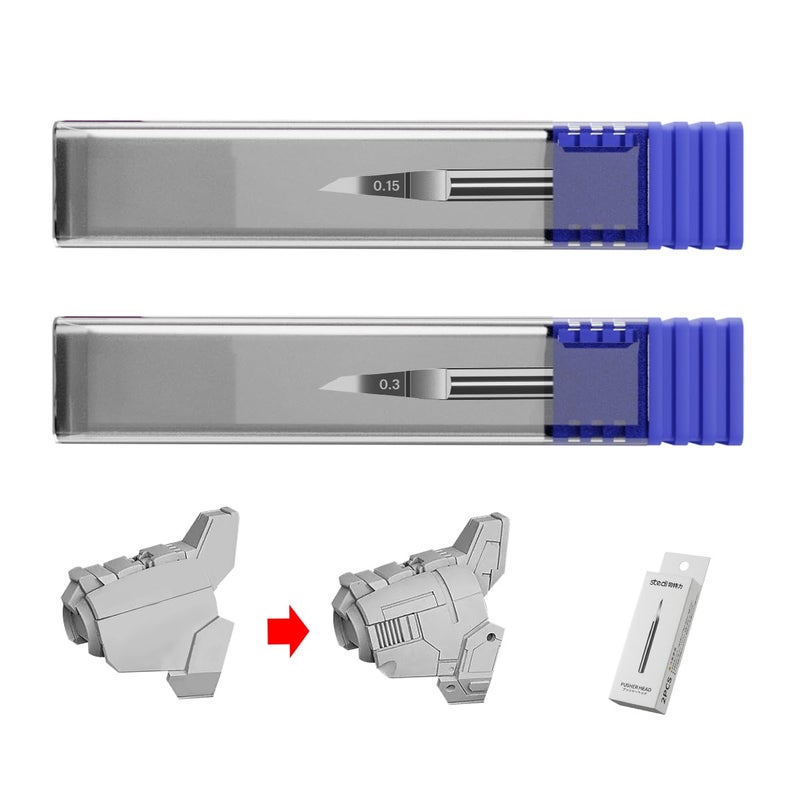 stedi Model Scriber Blades,Tungsten steel Blades,0.15+0.3mm Size,for Modeling Hobby,RG Scale Model,Gundam Model Kit,for Scribing line, Engraved,Panel line,Resin,Scriber Replacement Blades. - Image 2