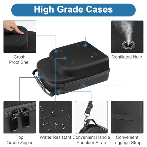 Epesoware Pack of 2 Hat Travel Hard Cases for Baseball Caps - Favorable Hat Storage Organizer with Carrying Handle, Shoulder Strap and Luggage Strap, Protect Up to 10 Hats for Travel Home - Image 4