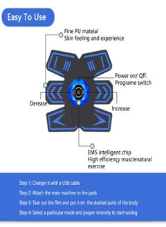 KASTWAVE ABS Abdominal Toning Trainer Abs Workout Equipment Ab Sports Exercise Belt Wireless Home Office Fitness Equipment for Men and Women 6 modes 10 intensities Equipment Muscle Burn Fat Loss Weight  - Image 4
