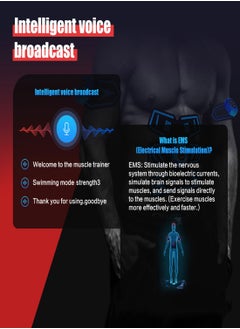 KASTWAVE ABS Abdominal Toning Trainer Abs Workout Equipment Ab Sports Exercise Belt Wireless Home Office Fitness Equipment for Men and Women 6 modes 10 intensities Equipment Muscle Burn Fat Loss Weight  - Image 3