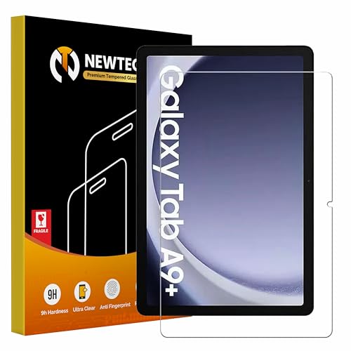 newtechno Premium Tempered Glass for Samsung Tab A9 Plus 11 inch Tempered Glass Screen Guard for Tab A9 Plus / A9+ Tablet [SM-X210/X216] Anti-Scratch & Smudge Proof with and Easy Installation - Image 1