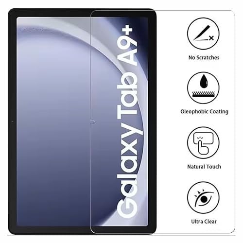 newtechno Premium Tempered Glass for Samsung Tab A9 Plus 11 inch Tempered Glass Screen Guard for Tab A9 Plus / A9+ Tablet [SM-X210/X216] Anti-Scratch & Smudge Proof with and Easy Installation - Image 2