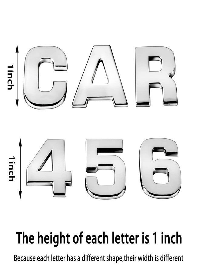 Lamoutor 43Pcs Car Emblem Letters Sticker DIY 3D Chrome Number Symbol Badge Decal - Image 2