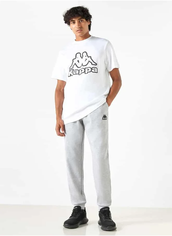 Kappa Kappa Logo Detail Joggers with Drawstring Closure and Pockets