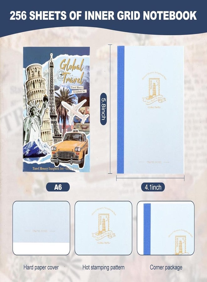 Mluffy Global Travel Vintage Aesthetic journaling kit, Scrapbook Journal Set, DIY Paper Stickers Craft Kits for Journal kit, Aesthetic Sticker, Scrap Book and Notebook Collage (Global Travel) - Image 4