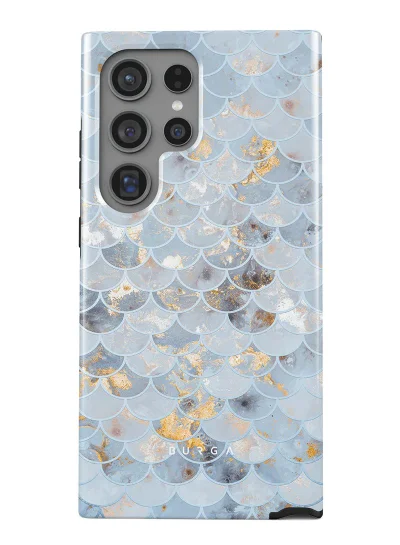BURGA Samsung Galaxy S24 Ultra Mobile Phone Case Hybrid 2 Layer Hard Shell Silicone Protective Case, Scratch Resistant Shockproof Cover,Mermaid Skin