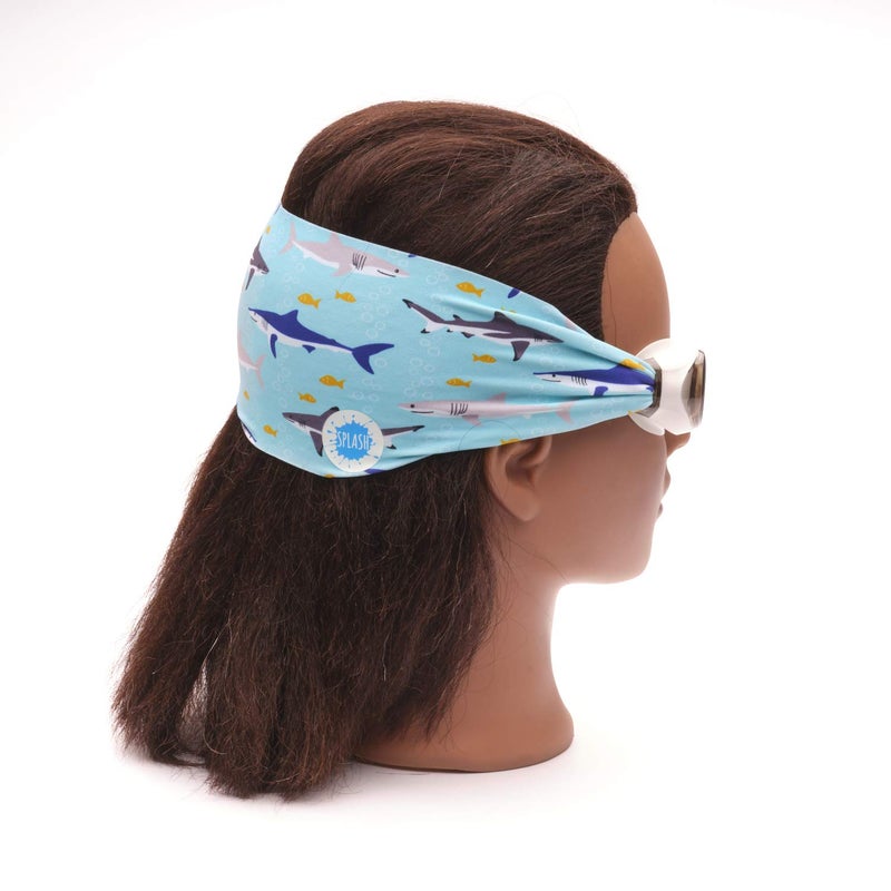 Splash Place SWIM GOGGLES with Fabric Strap - SHARK ATTACK | Fun, Fashionable, Comfortable - Adult & Kids Swim Goggles - Image 2