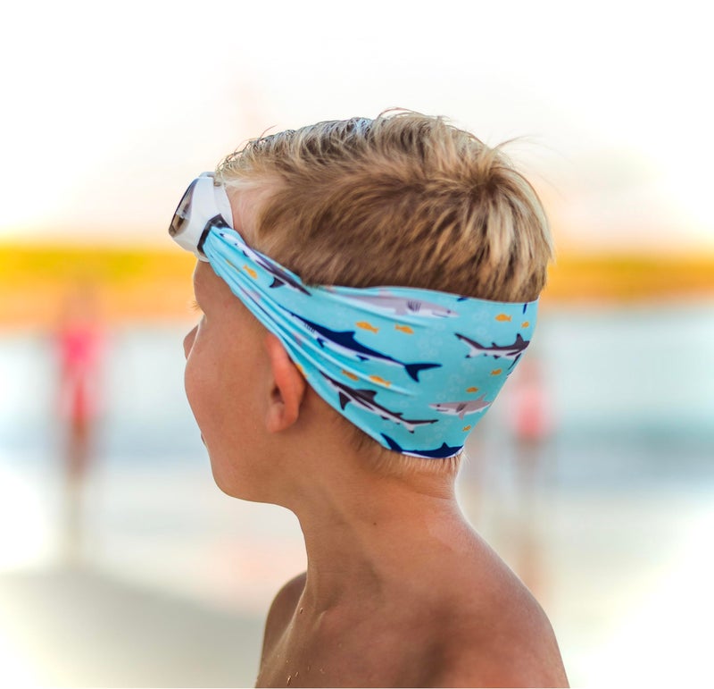 Splash Place SWIM GOGGLES with Fabric Strap - SHARK ATTACK | Fun, Fashionable, Comfortable - Adult & Kids Swim Goggles - Image 5