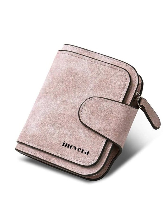 INOVERA (LABEL) Women's Vegan Leather Tri-fold Fashion Card Coin Holder Small Wallet  - Image 1