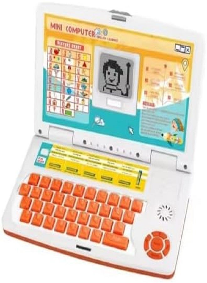 Generic Interactive English Learning Laptop for Kids - Educational Toy with LED Display (Orange)  - Image 1