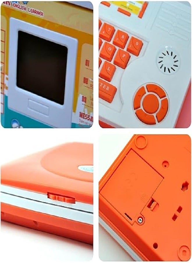 Generic Interactive English Learning Laptop for Kids - Educational Toy with LED Display (Orange)  - Image 3