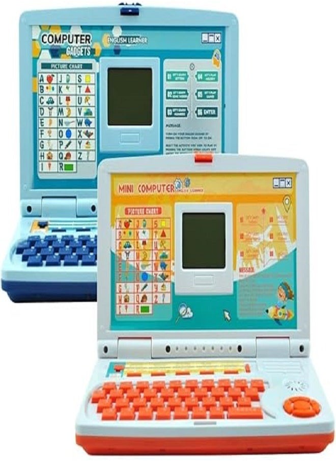 Generic Interactive English Learning Laptop for Kids - Educational Toy with LED Display (Orange)  - Image 5