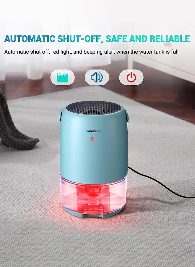 INKBIRD مجفف الهواء المنزلي INKBIRD سعة 300 مل/يوم (30℃ RH80%) خزان ماء سعة 1100 مل مجففات هواء هادئة للمكتب وغرفة النوم 2 وضع 7 ألوان ضوء LED إيقاف تلقائي مثالي للخزانة والحمام والقبو - Image 2