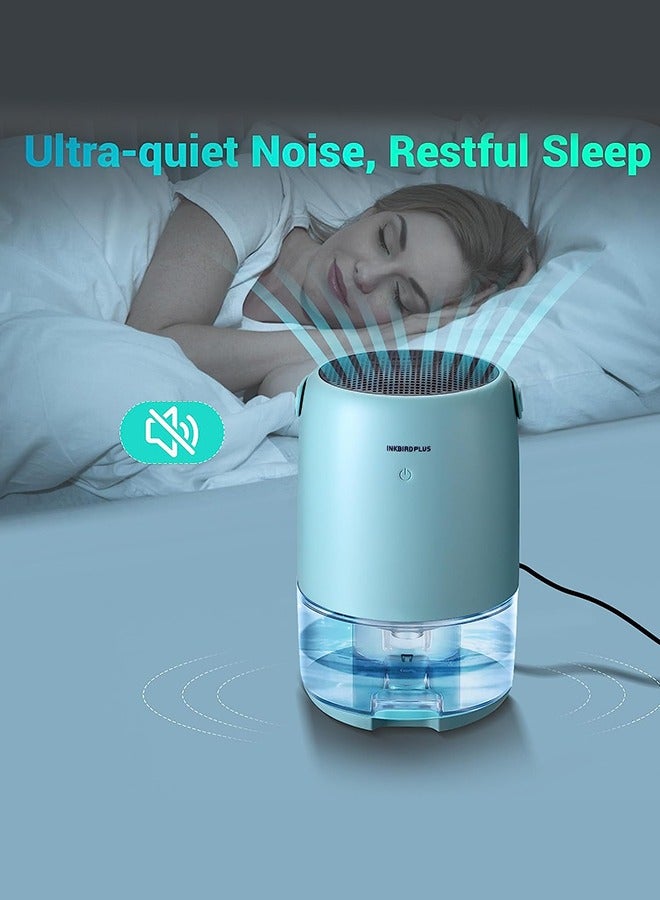 INKBIRD مجفف الهواء المنزلي INKBIRD سعة 300 مل/يوم (30℃ RH80%) خزان ماء سعة 1100 مل مجففات هواء هادئة للمكتب وغرفة النوم 2 وضع 7 ألوان ضوء LED إيقاف تلقائي مثالي للخزانة والحمام والقبو - Image 5