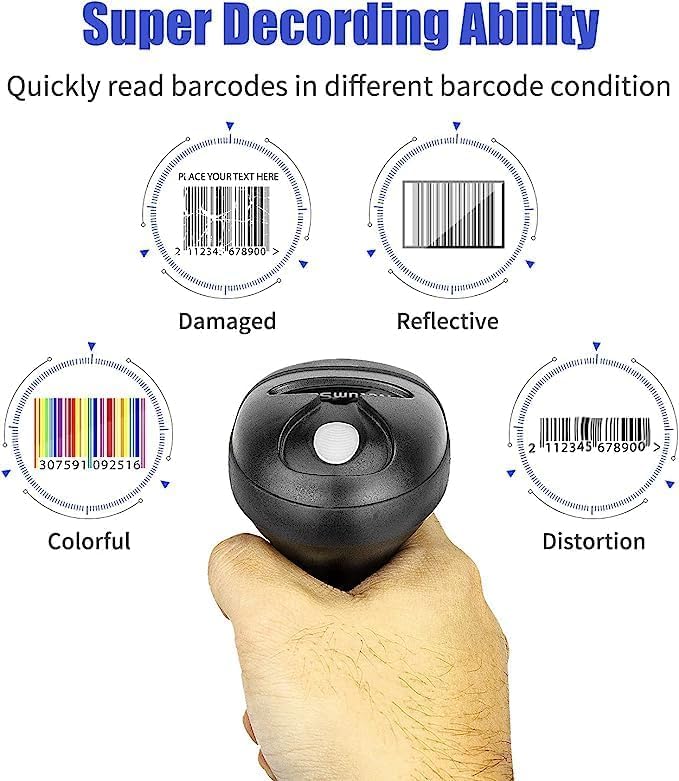 LED 1D USB Barcode Scanner (Wired) - Image 3