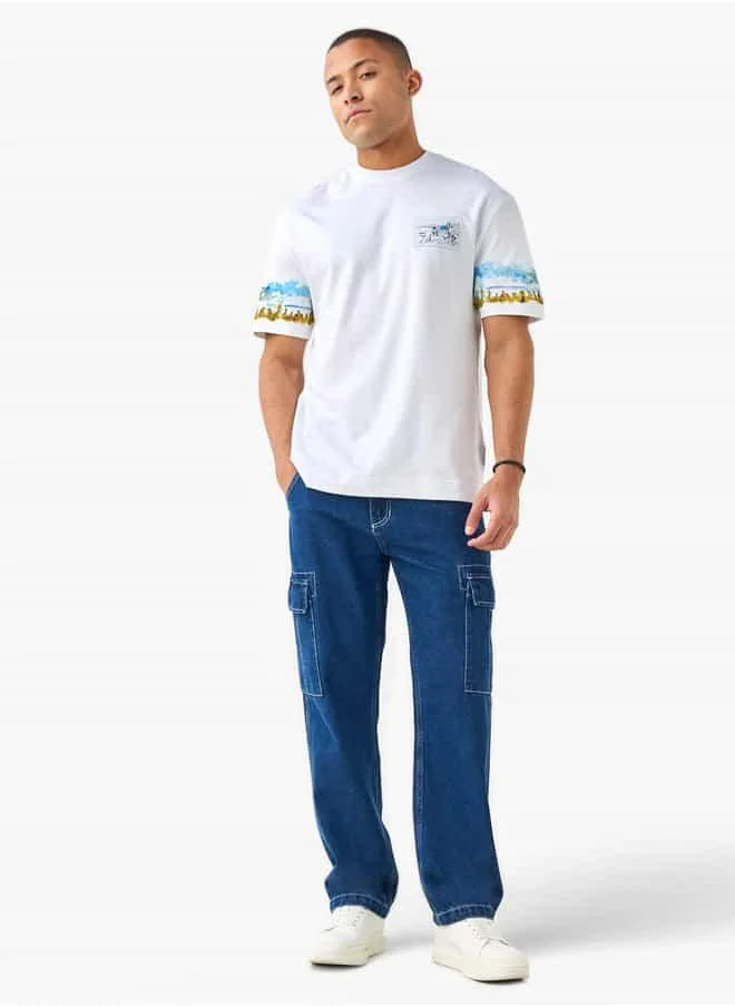 لي كوبر Lee Cooper Graphic Print Crew Neck T-shirt